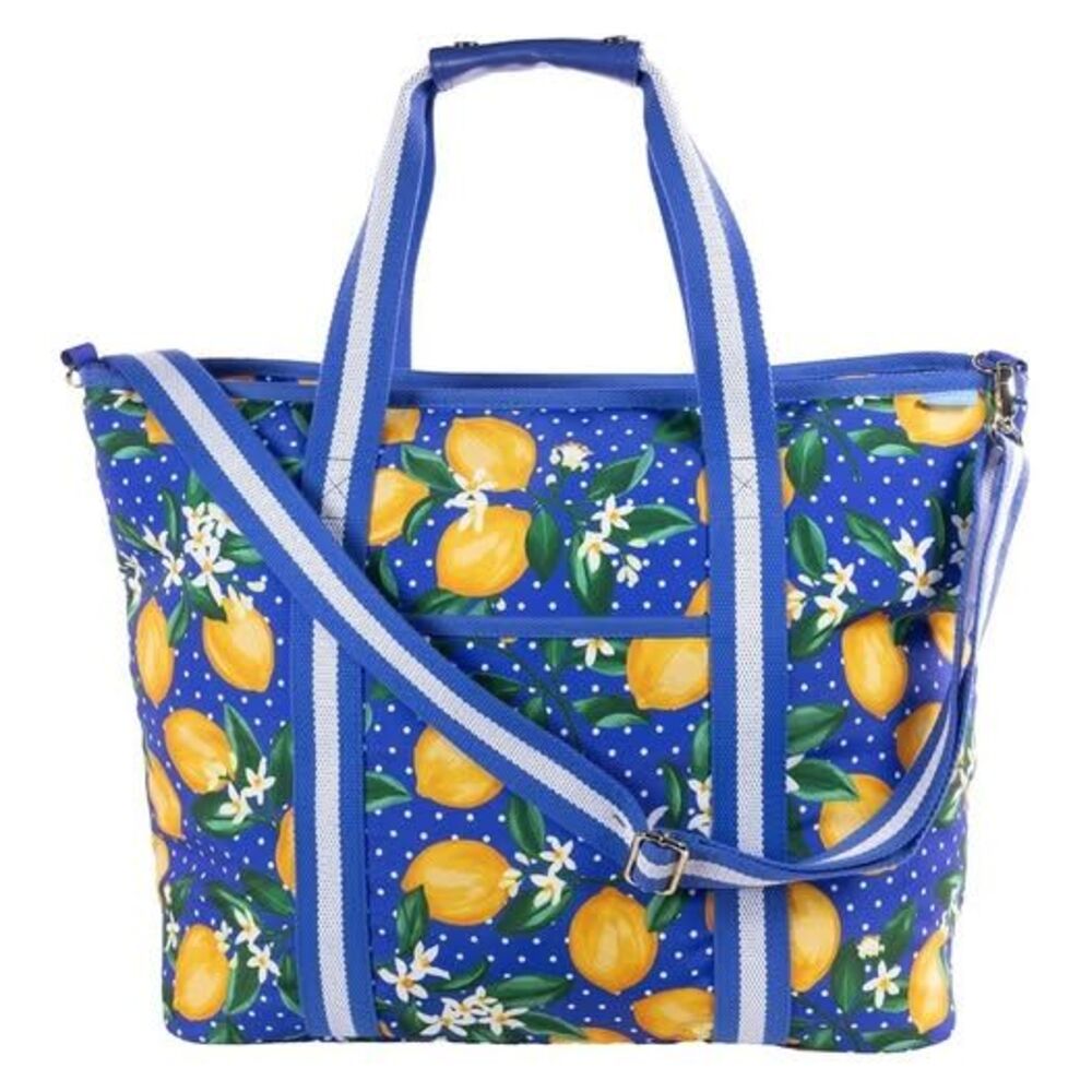 NWT Draper James Blue Lemon Pattern Cooler